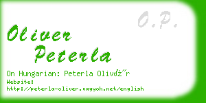 oliver peterla business card